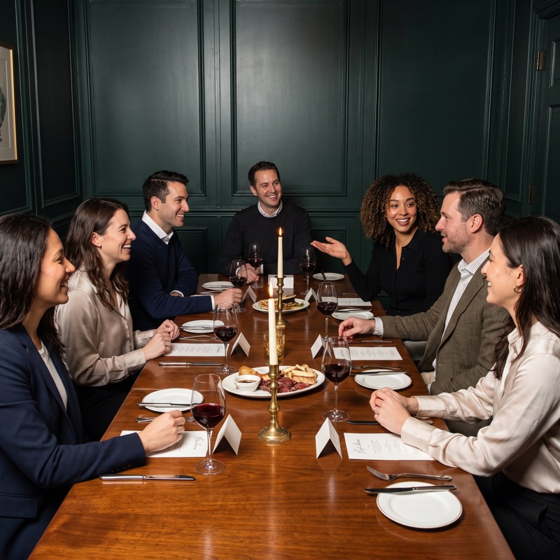 Curated networking dinner introductions